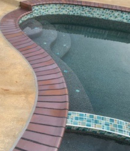 Blue-brown modern pool tile