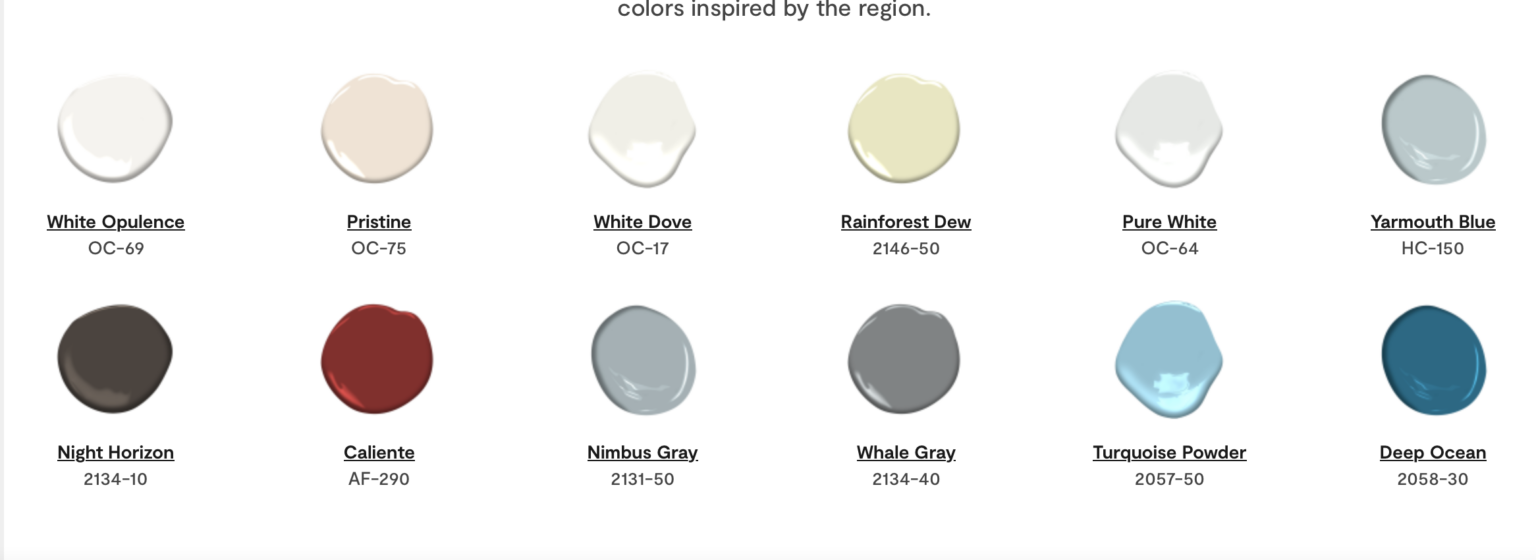 Benjamin Moore S Timeless Proven Coastal Paint Colors Gal Pal