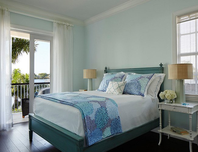 Baby blue paint color in bedroom