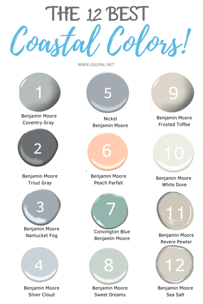 Benjamin Moore's 12 Timeless Proven Coastal Paint Colors Gal Pal