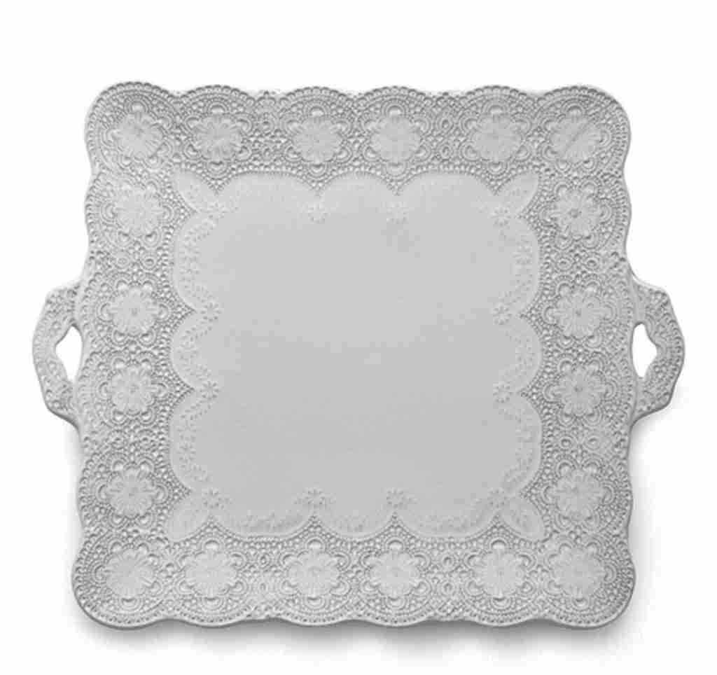 Arte Italica Lace Serving Tray with handles