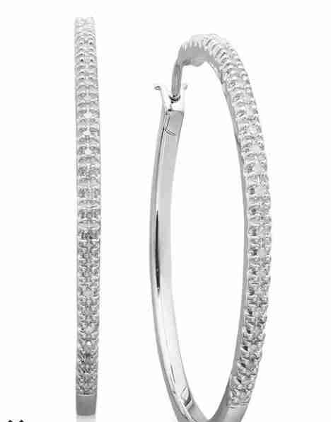 Affordable Diamond Hoop Earings