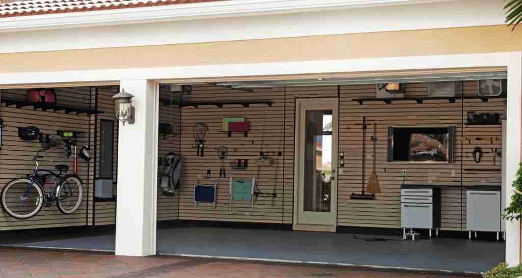 a well organized garage space