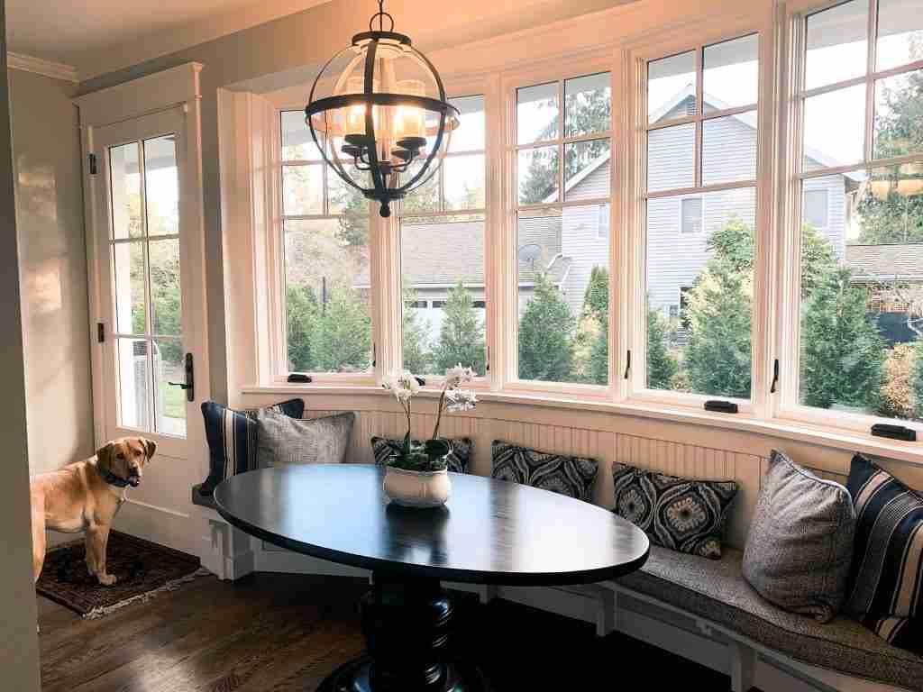 Rounded kitchen table