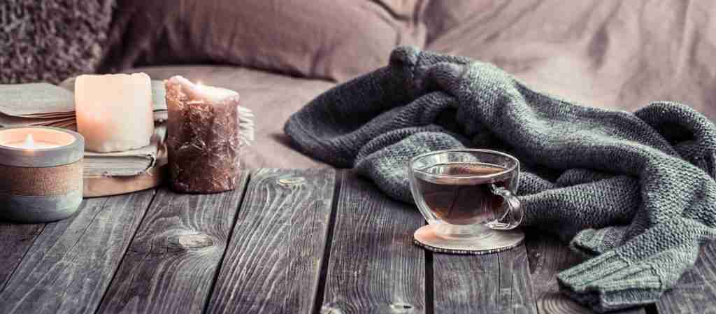 Still life cozy home, interior details in the living room