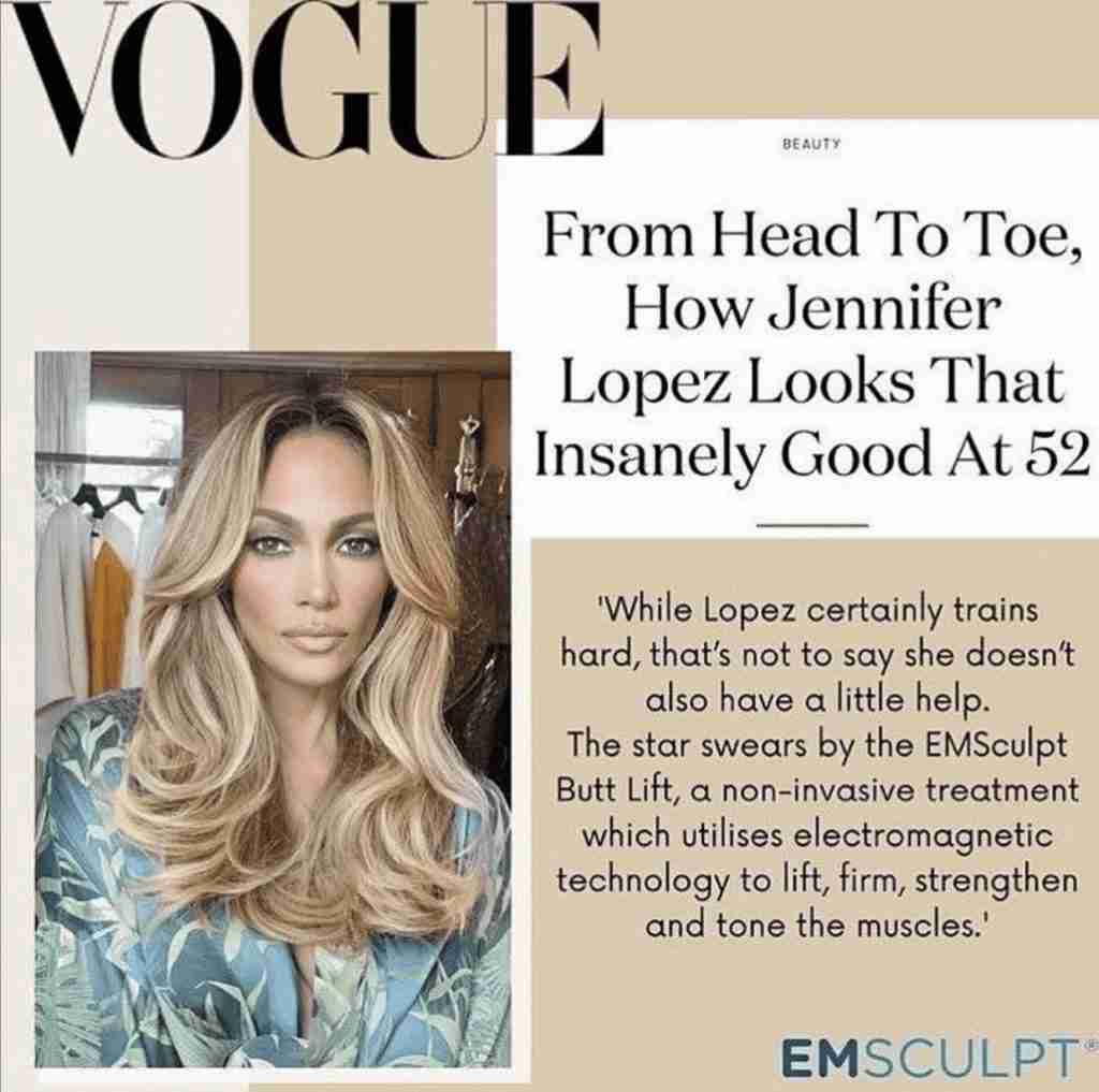 Celebrity fitness secret weapon- Jennifer Lopez's non invasive butt lift. 