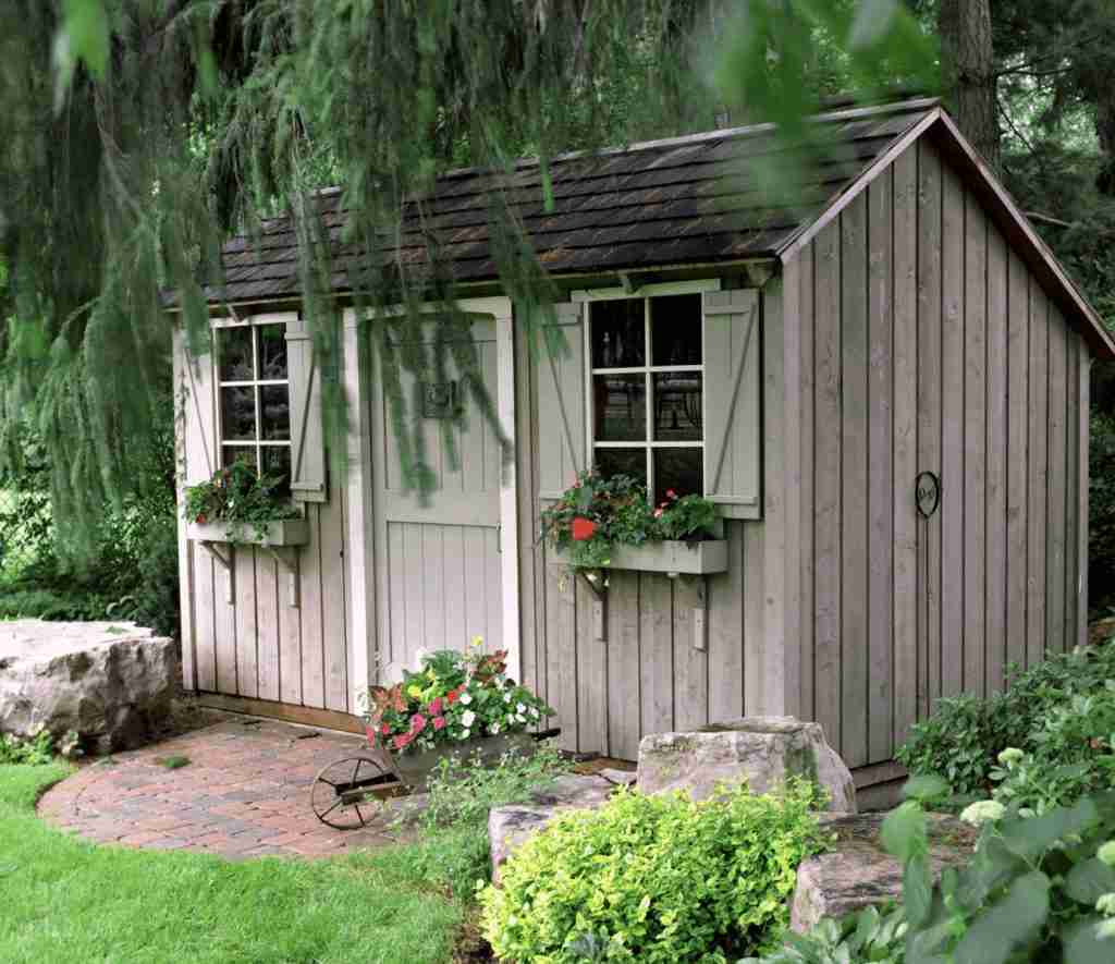 White garden Shed 