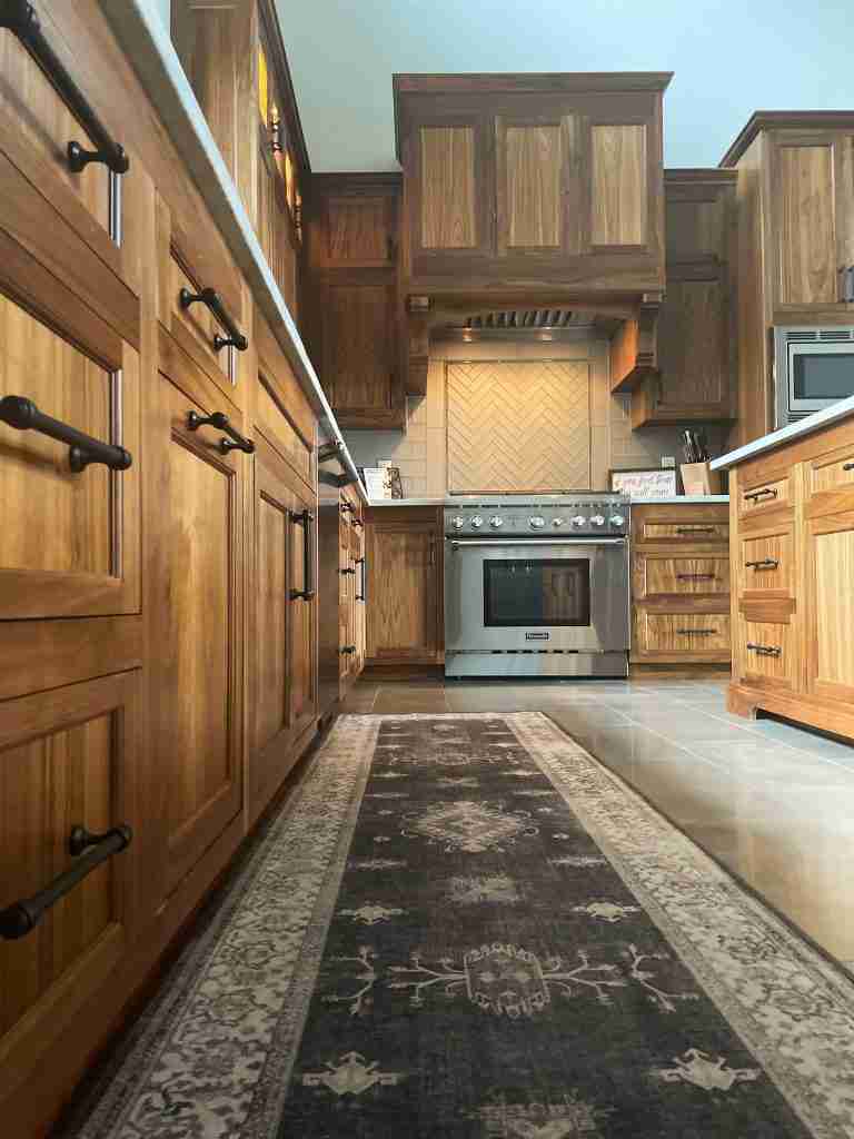 Hickory Cabinets in Timber Kitchen