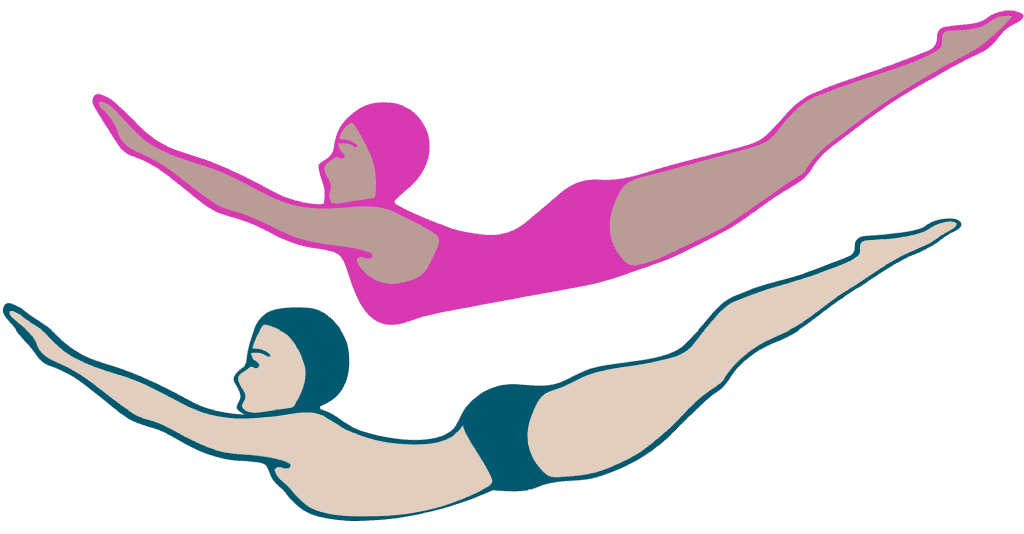 Swim diver cutouts for pool party