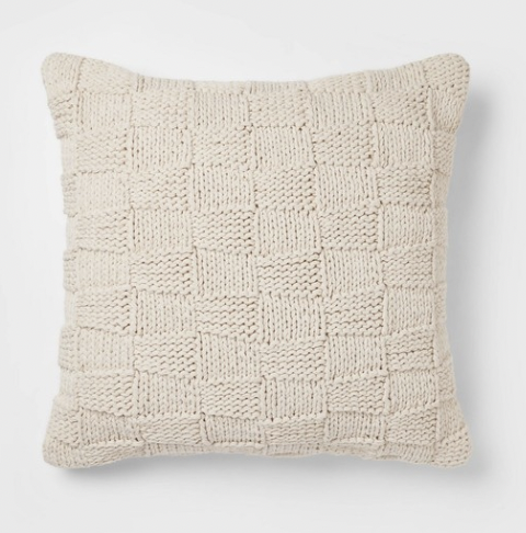 oversized chunky knit pillow