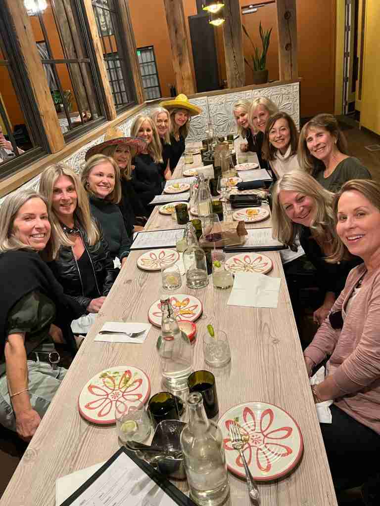 ladies at a dinner table