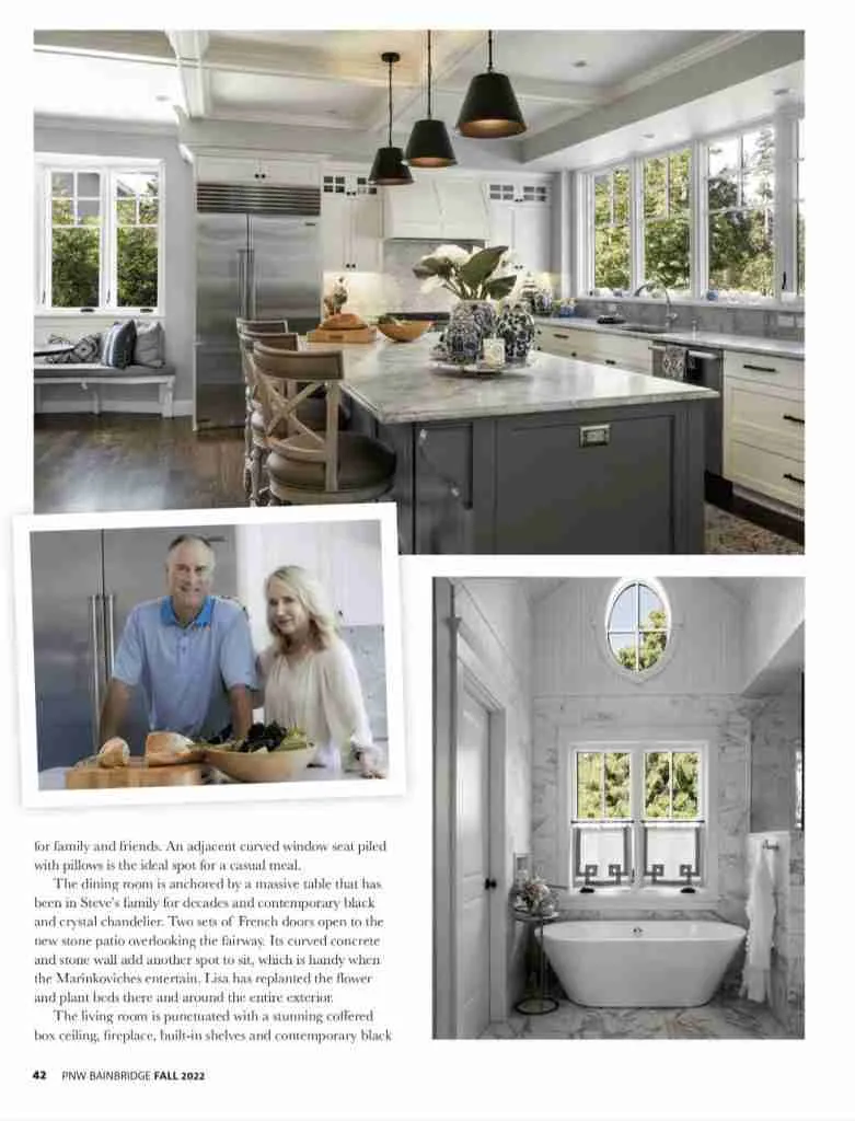 Coastal White Kitchen with wife and husband