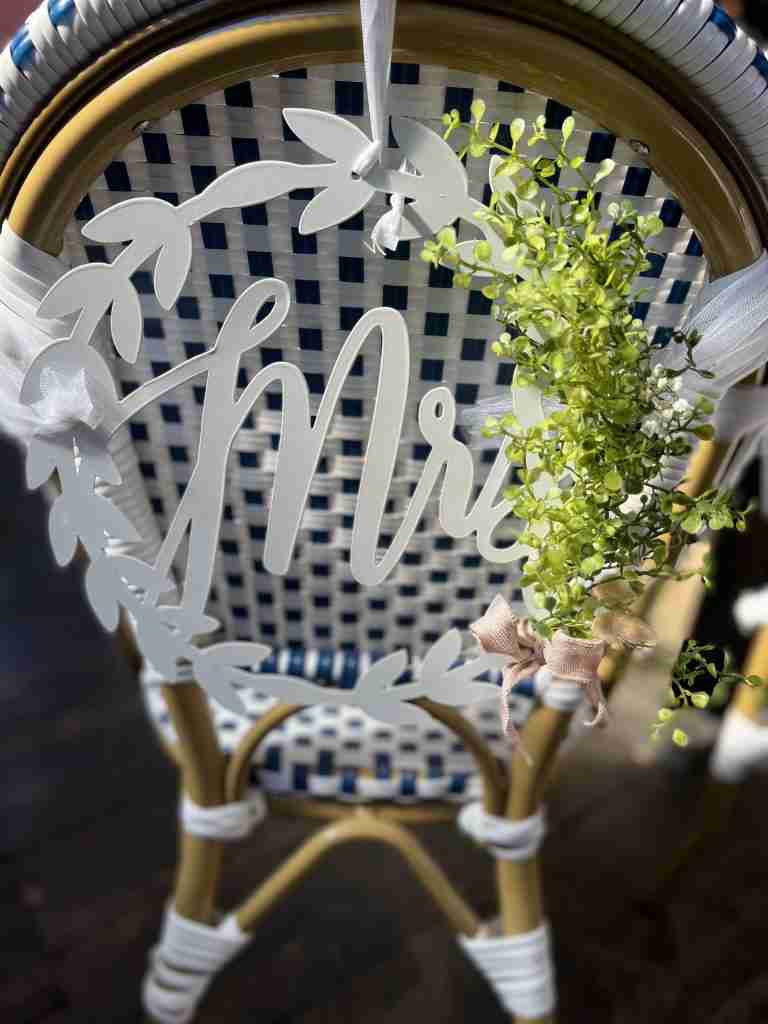 Decorate bridal chair