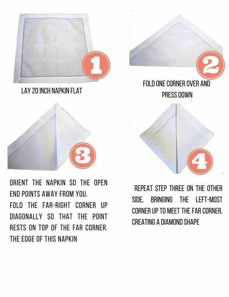 How to fold a napkin- rose bud shape- formal place setting ideas
