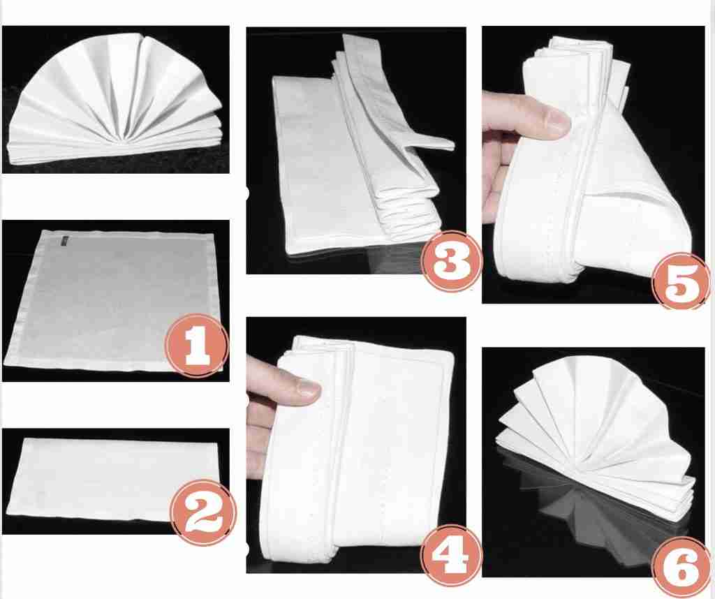 How to fold a napkin in a fan