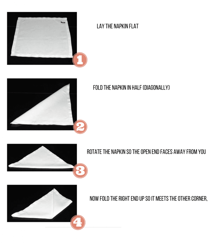 How to Fold a Dinner Napkin ~ The Pyramid Fold