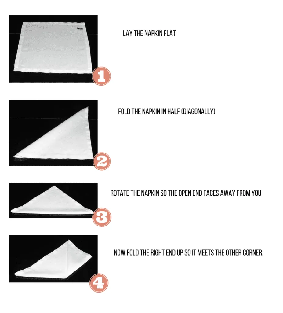 How to fold a pyramid napkin