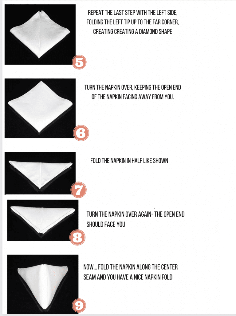 How to fold a napkin like a pro-5 easy folding ideas – Gal Pal Lifestyle
