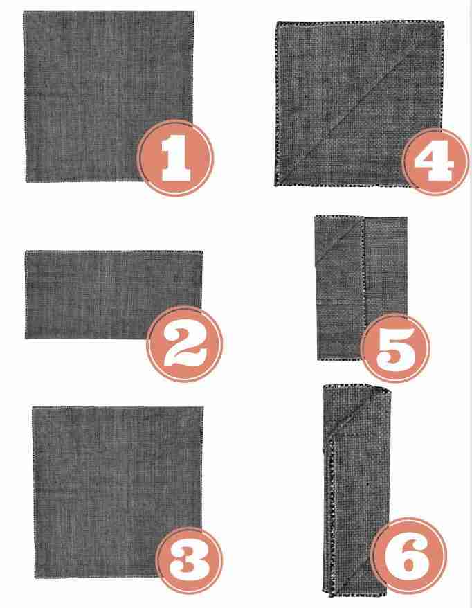 How to fold a napkin with a double pocket fold 