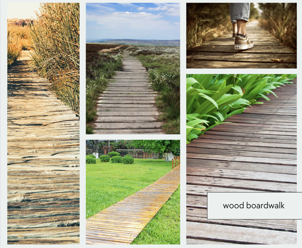 Wooden Boardwalk Paths- various examples