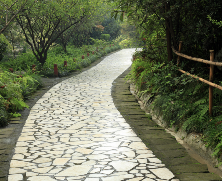 Flagstone walkway