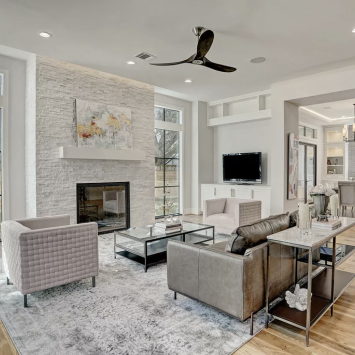 Transitional Family Room 