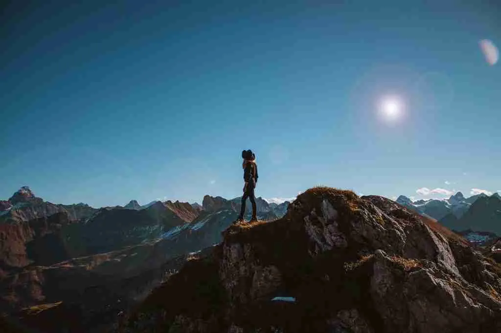 Chilling out on a mountain