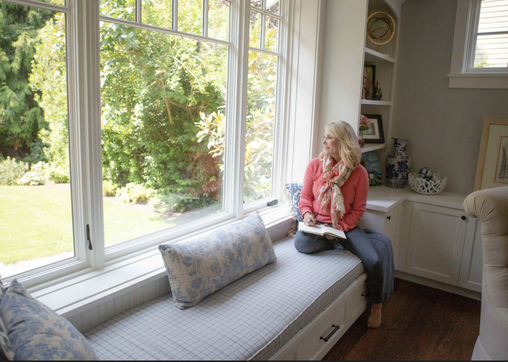 Window Seat with lady sitting 