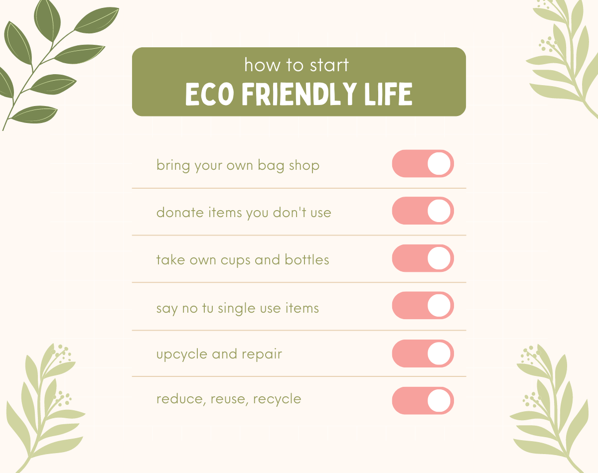 50 simple ways to live a more eco-friendly sustainable lifestyle
