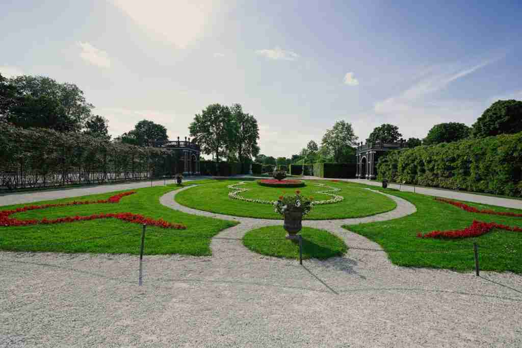 Garden of famous Schonbrunn Palace in Vienna, Austria.