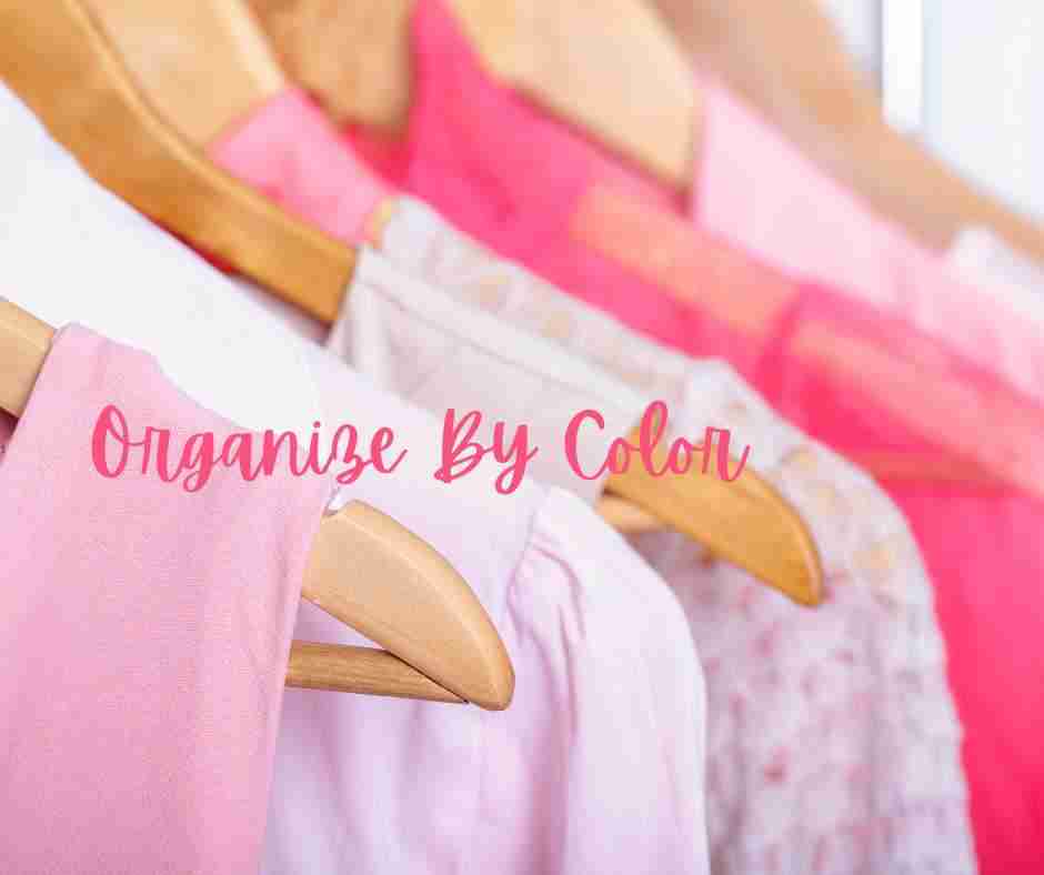 how to organize clothes by color in your closet