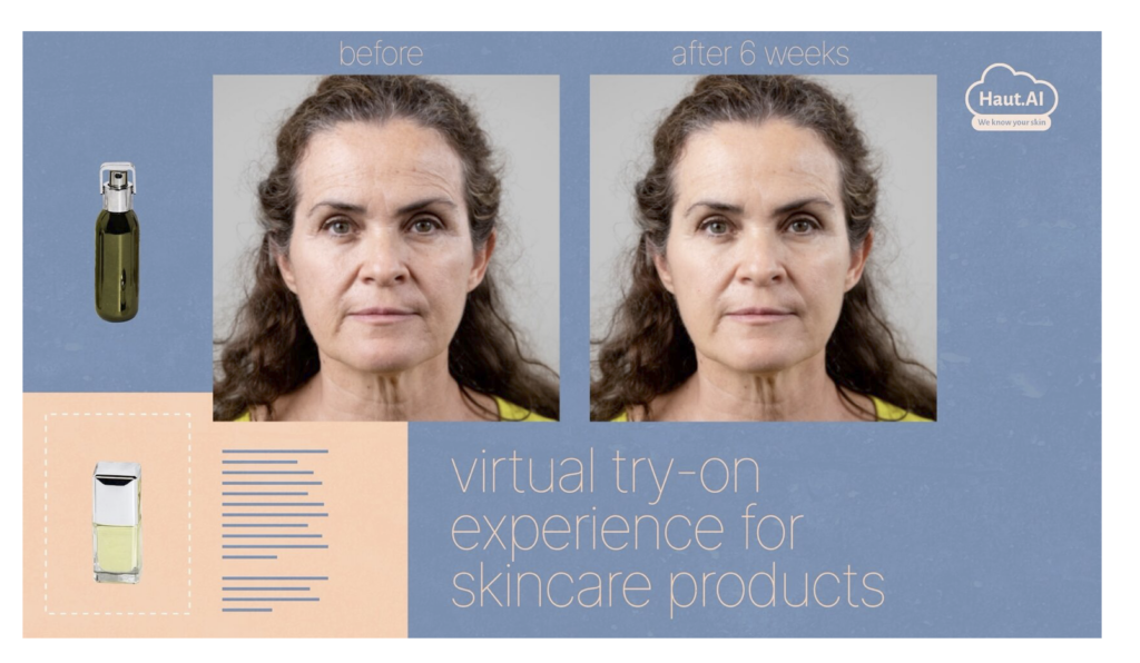 haut.ai image of before and after skin evaluation