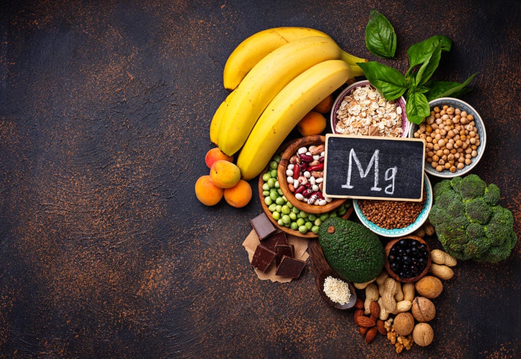 Assortment of food containing magnesium