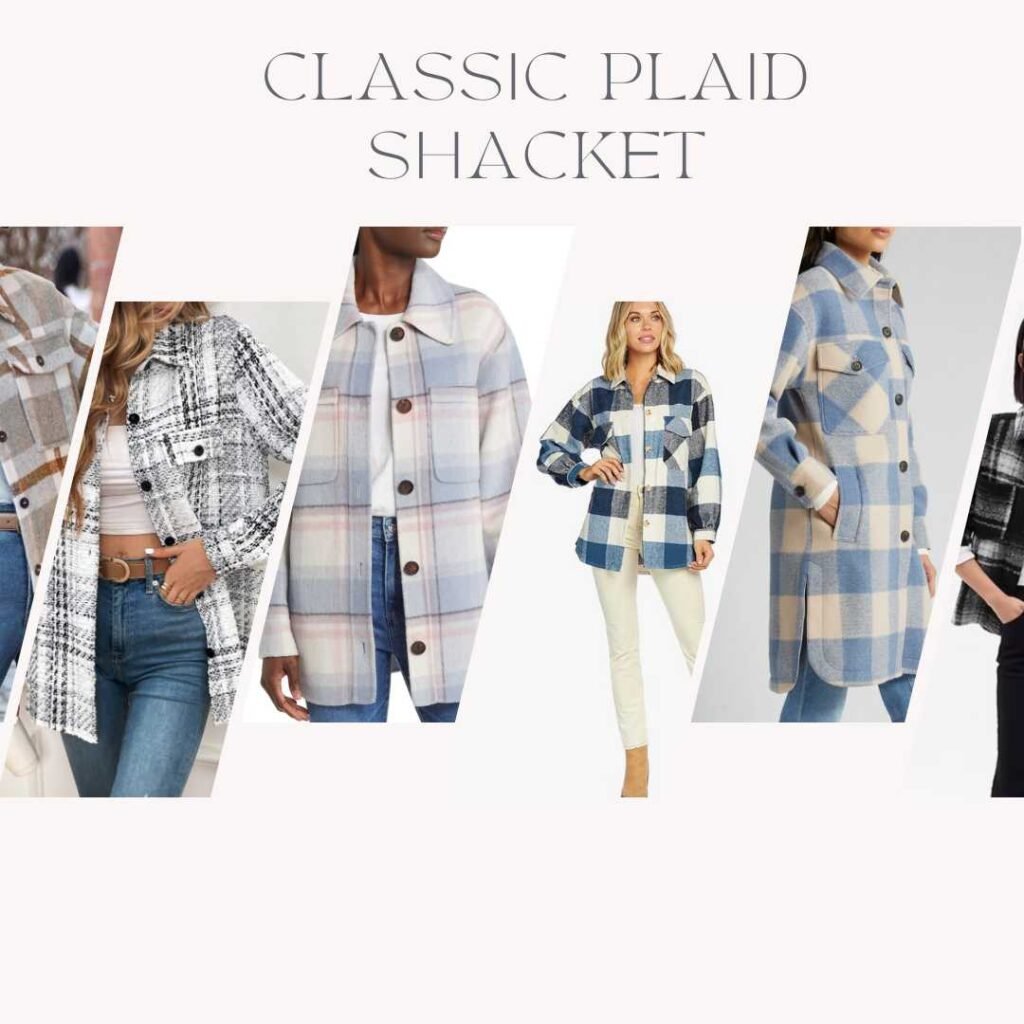 Classic plaid shacket styles