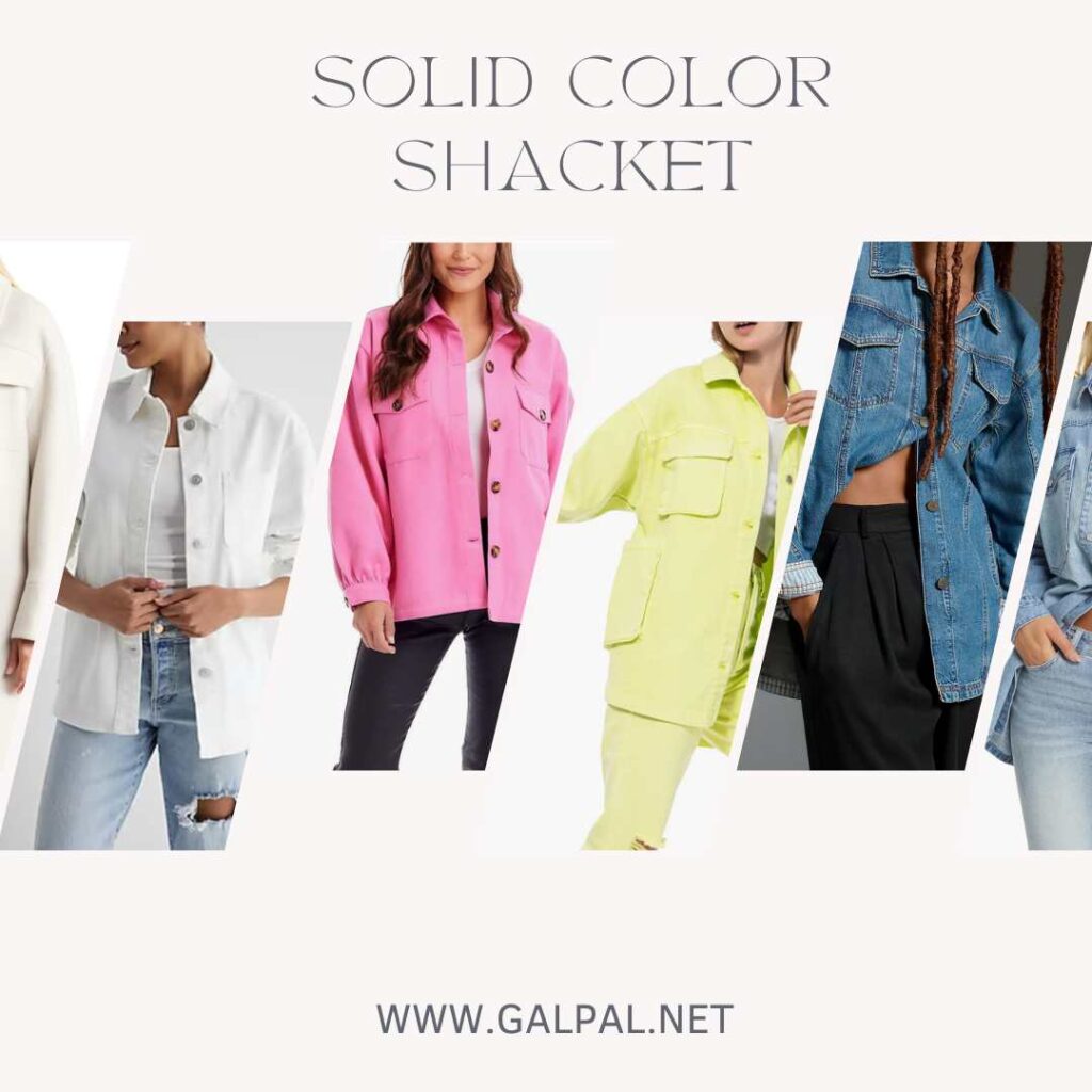 Solid Color Shacket Styles
