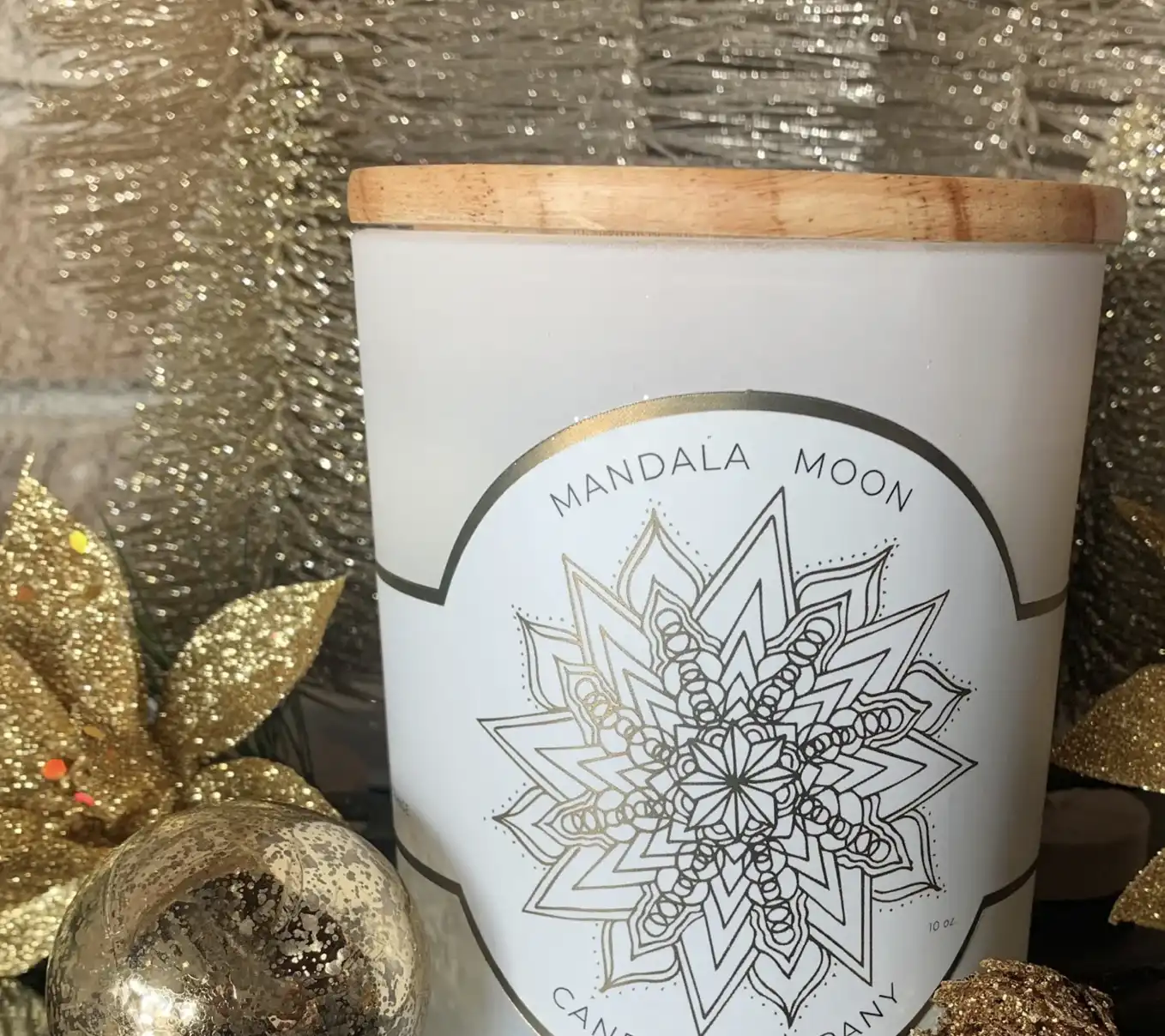 Mandala Moon Cheers Sparkling Hand Poured Soy Candle-