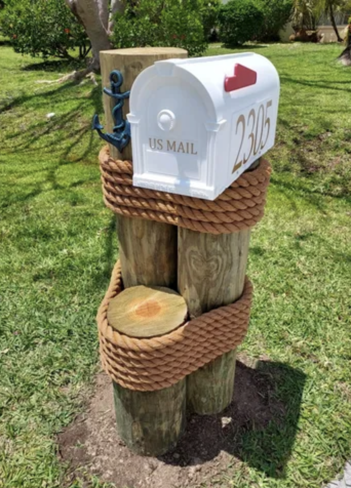 nautical mailbox with rope