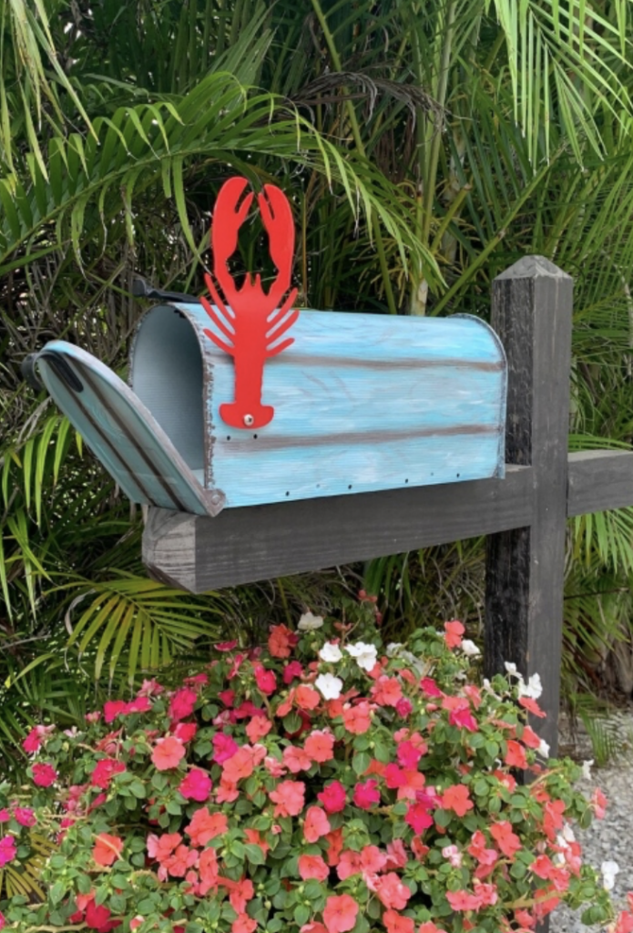 Coastal Mailbox with Lobster