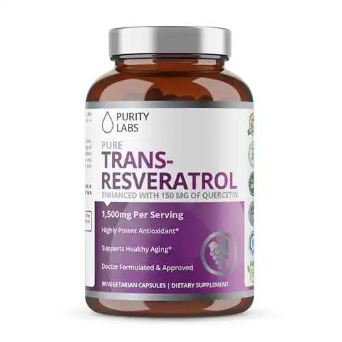 Purity Labs Pure Trans-Resveratrol Supplement + Quercetin
