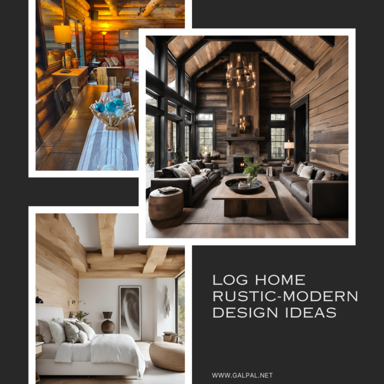 Modern and rustic log home decor and design ideas