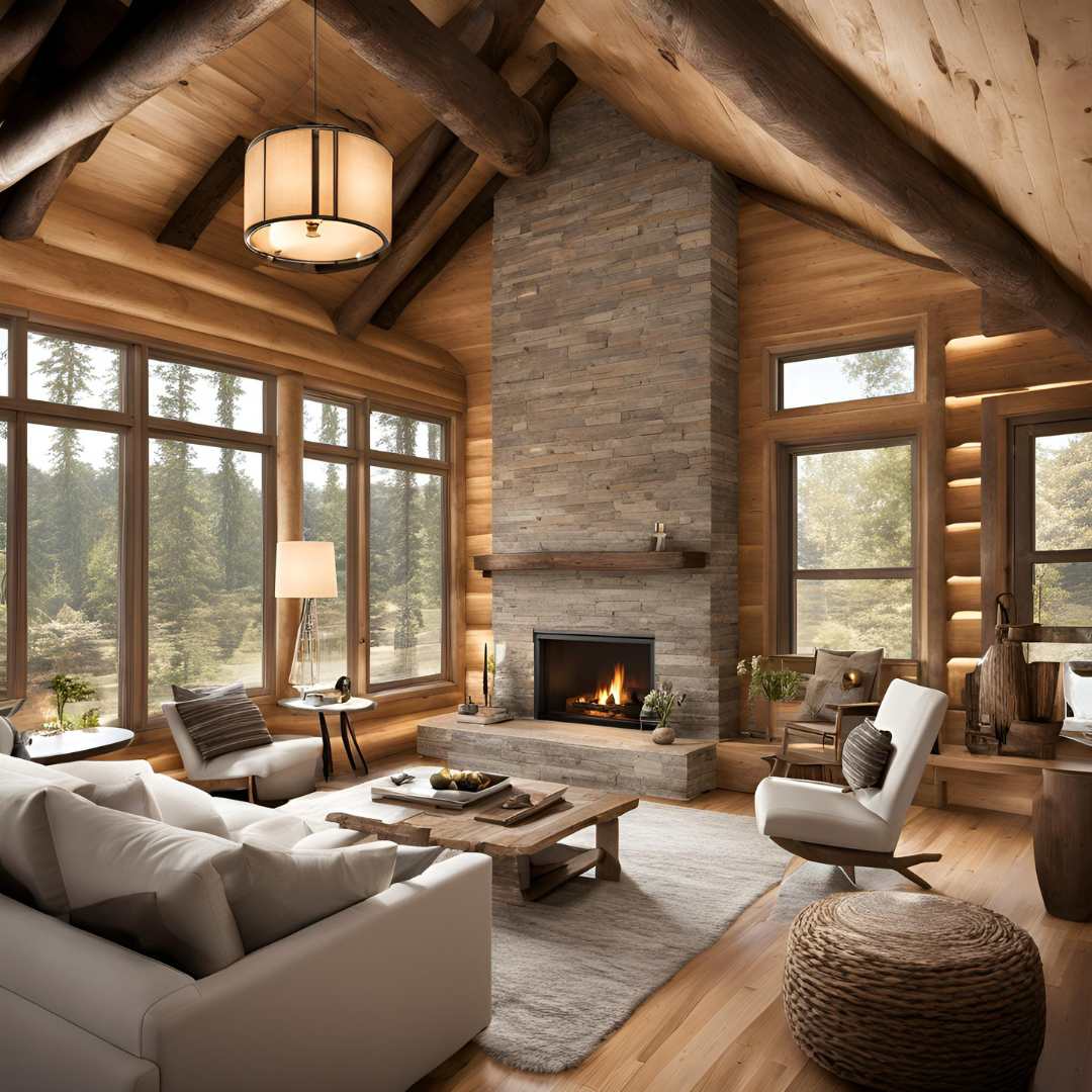 Log home interior design ideas both rustic and modern