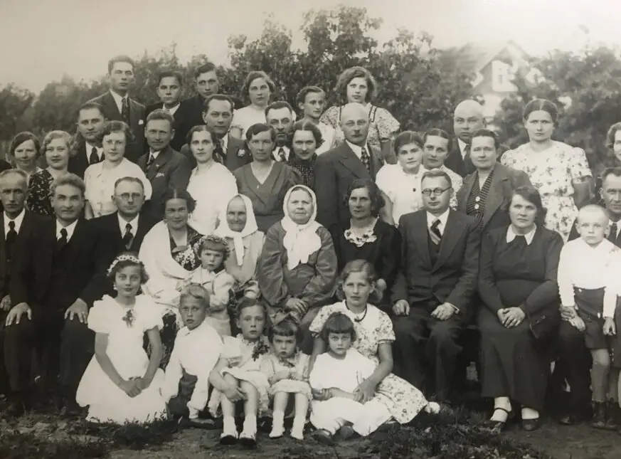 Zaiga snuggled up in the front with her Latvian relatives 