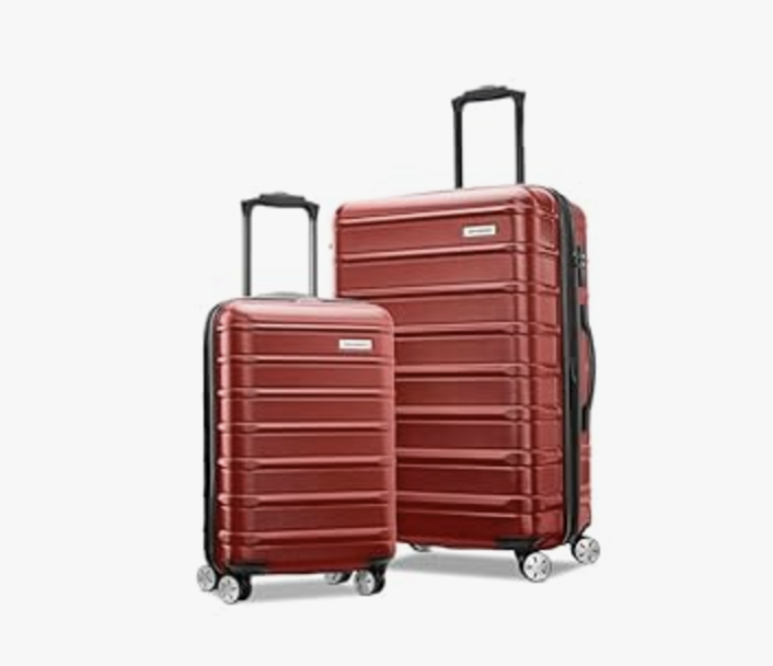 Samsonite Omni 2 Hardside Expandable Luggage with Spinner Wheels, Arrow Red, 2-Piece Set (Carry-on/Medium)