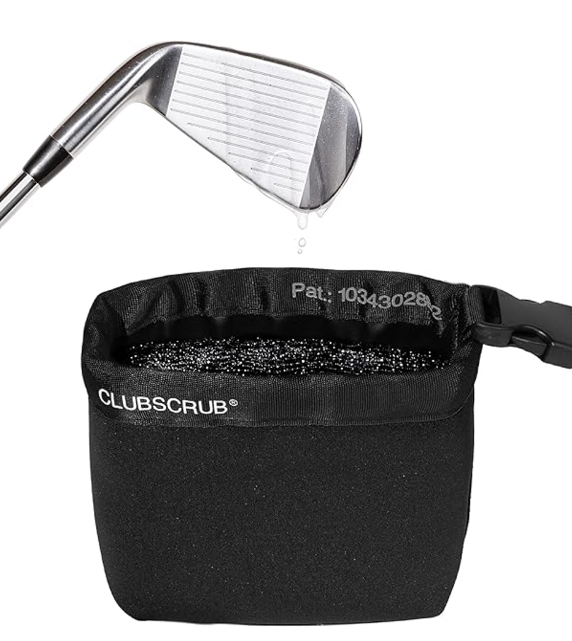 Golf Club and Golf Ball Cleaning Bag, Waterproof Clean Face Technology Liner, Detachable Clip, Machine Washable, Cleans Club Grooves, Dry Exterior