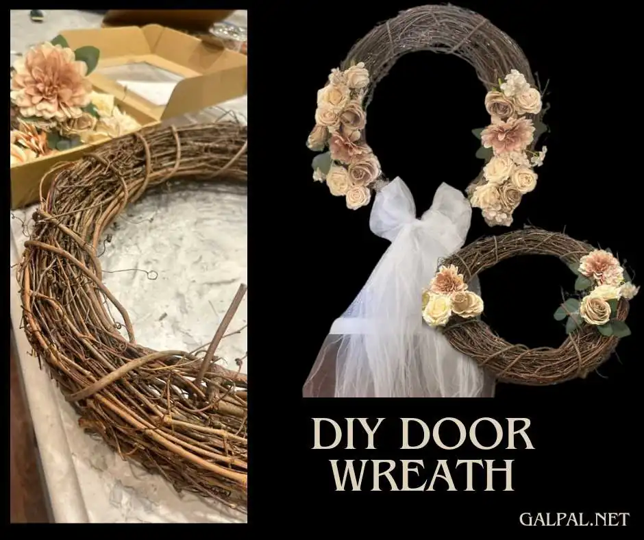 DIY Door Wreath for bridal shower