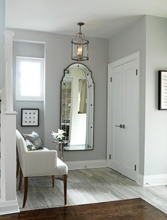 Jill Rosenwald : the old blog: hallway paint chosen {benjamin moore iceberg}