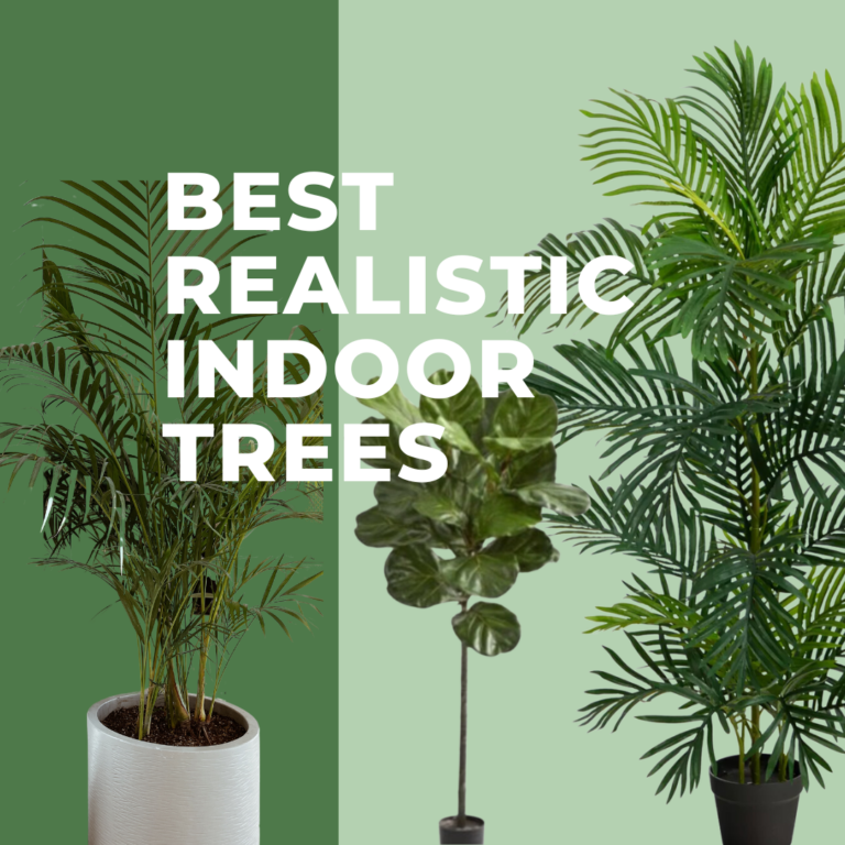 Faux realistic indoor trees