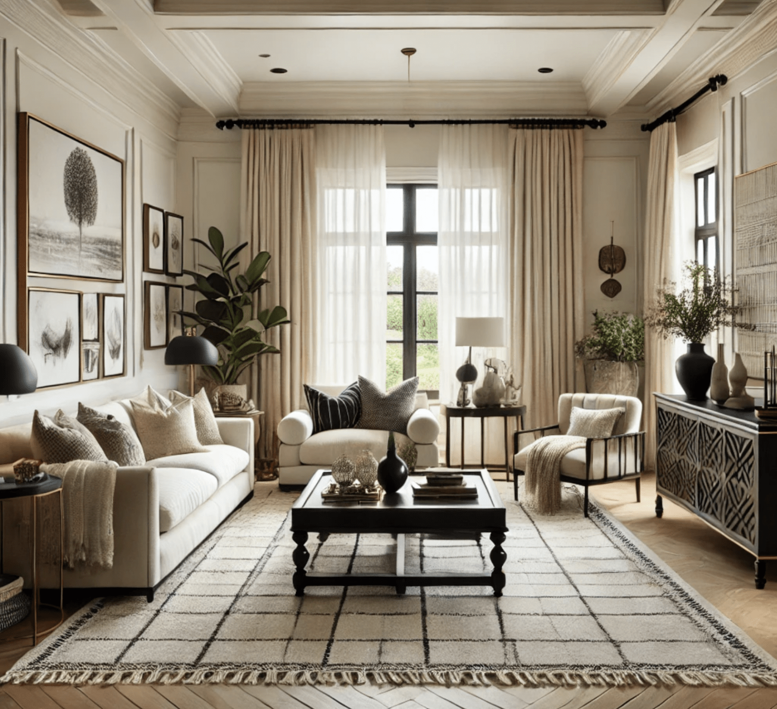 Classy Interior Decor Design Ideas with Dark Accent Pieces