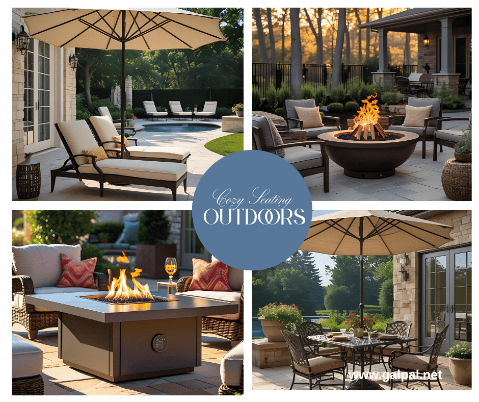 Outdoor seating ideas so it is cozy and comfy