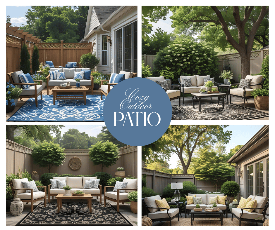 Cozy and comfortable outdoor patio looks
